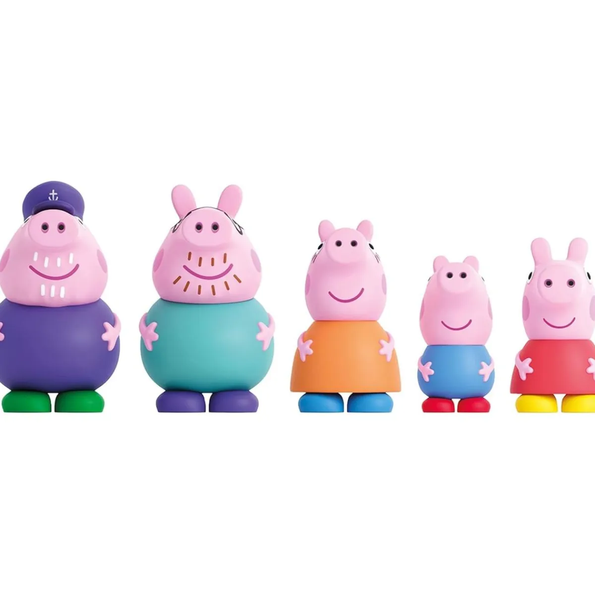 DEQUBE Coleccionables Y Mini Mundos*Peppa Pig - Pack 5 figuras de baño