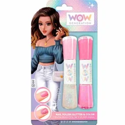 KIDS EUROSWAN S.L. Coleccionables Y Mini Mundos*Pintauñas multicolor con purpurina Wow Generation (Varios modelos) ㅤ