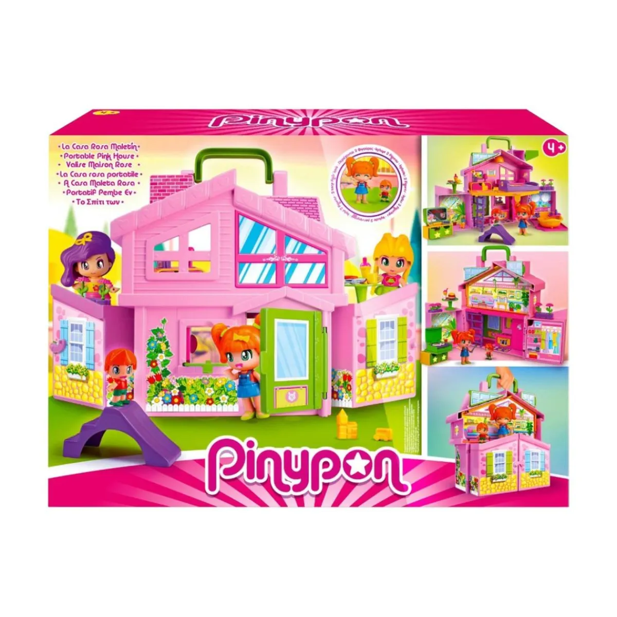 PINYPON Coleccionables Y Mini Mundos*- Casa rosa maletín