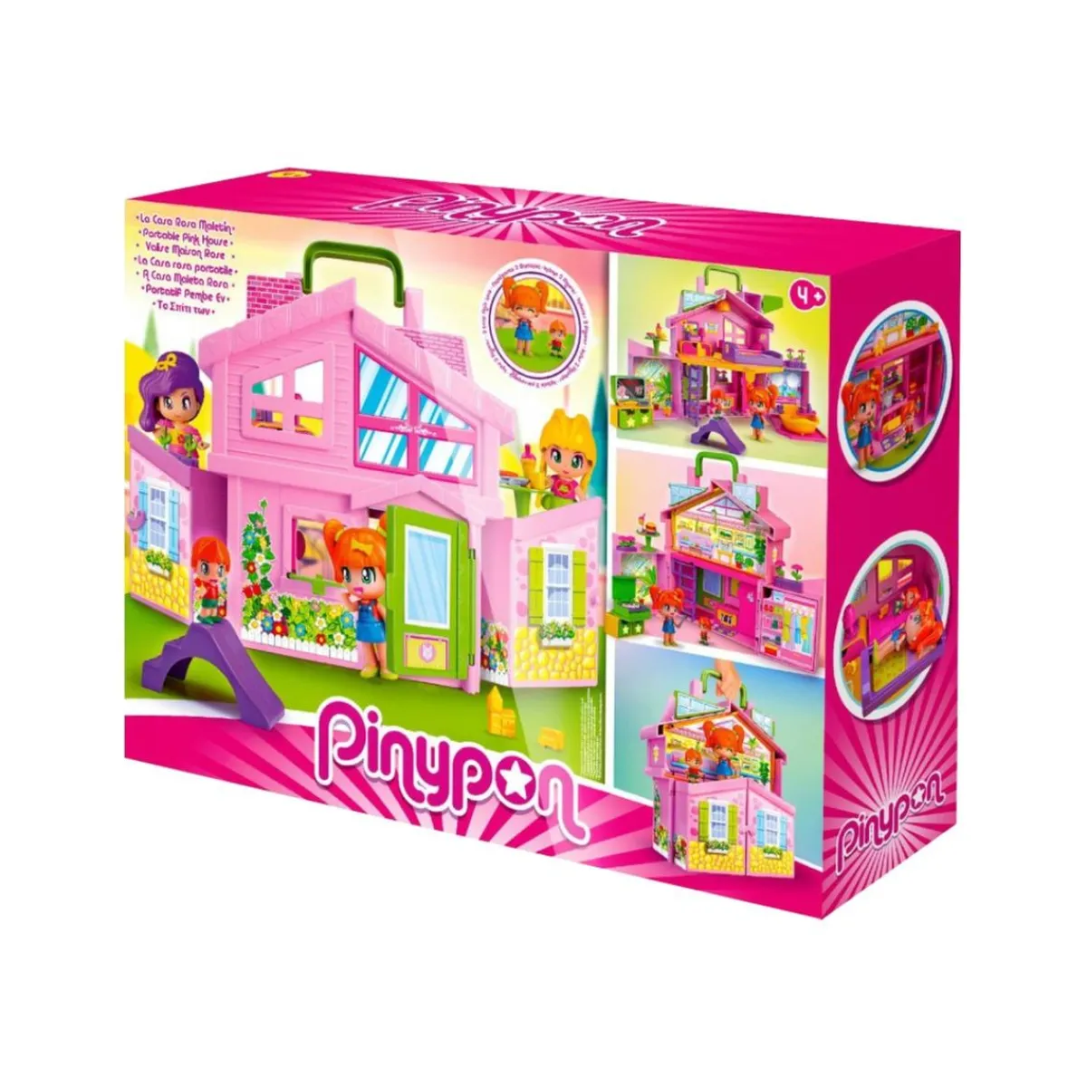 PINYPON Coleccionables Y Mini Mundos*- Casa rosa maletín
