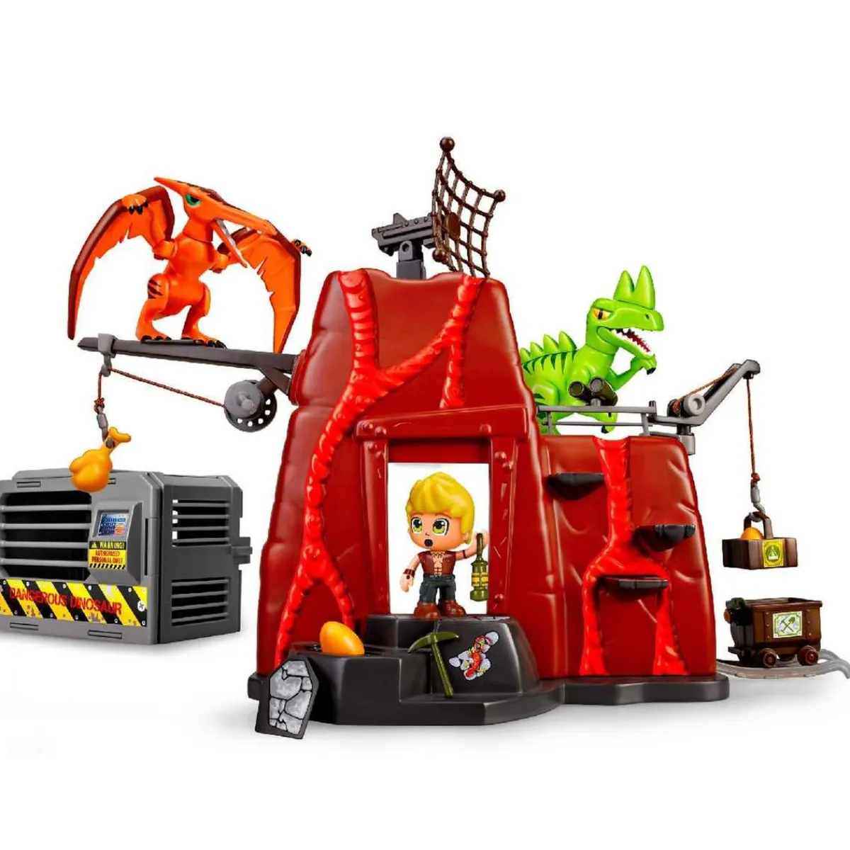 PINYPON Coleccionables Y Mini Mundos*- Dinos atacan el campamento Action