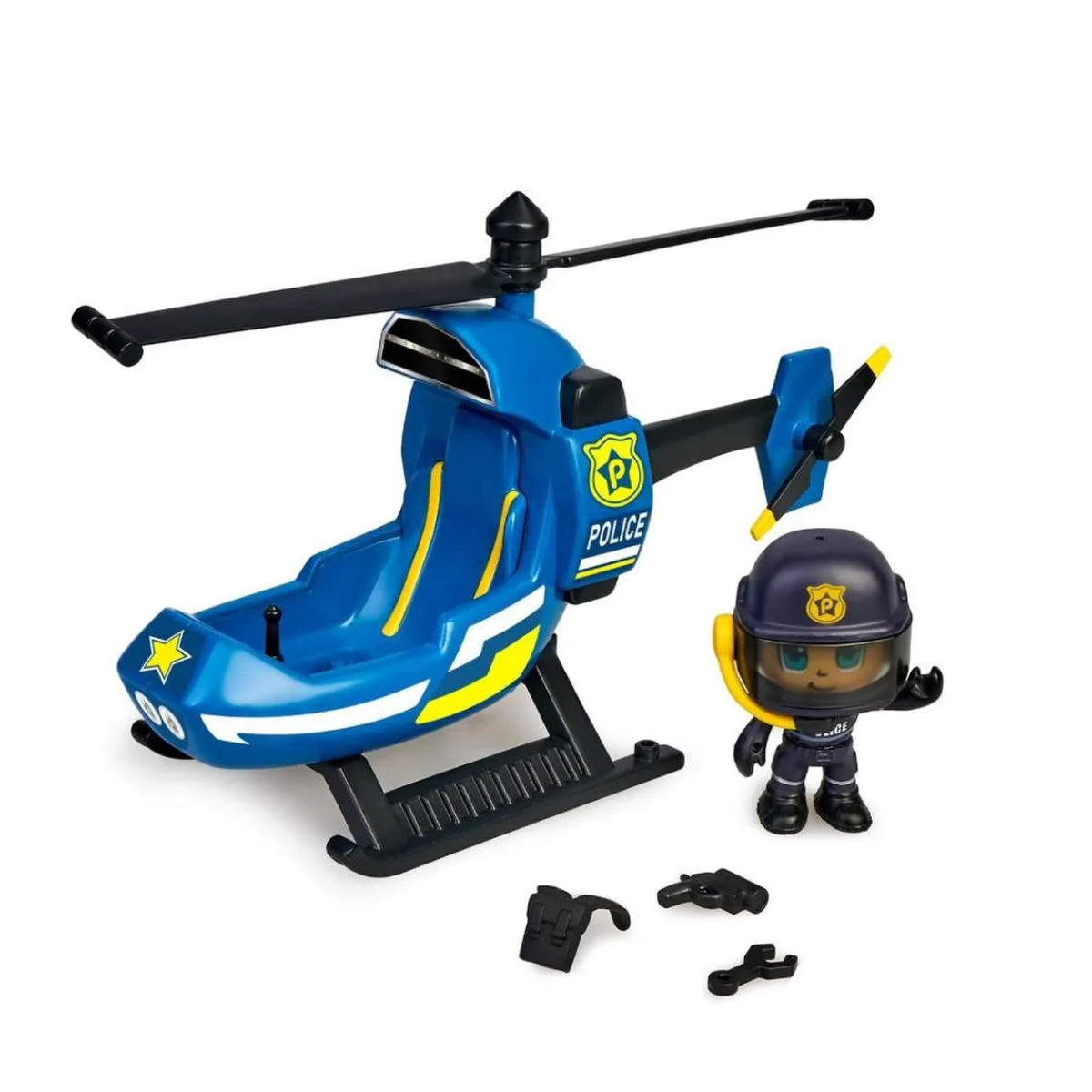 PINYPON Coleccionables Y Mini Mundos*- Mini helicóptero de policía Action