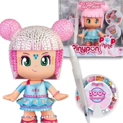 PINYPON Coleccionables Y Mini Mundos*- Pop & Shine Figura Para Personalizar Cristales Brillantes ㅤ