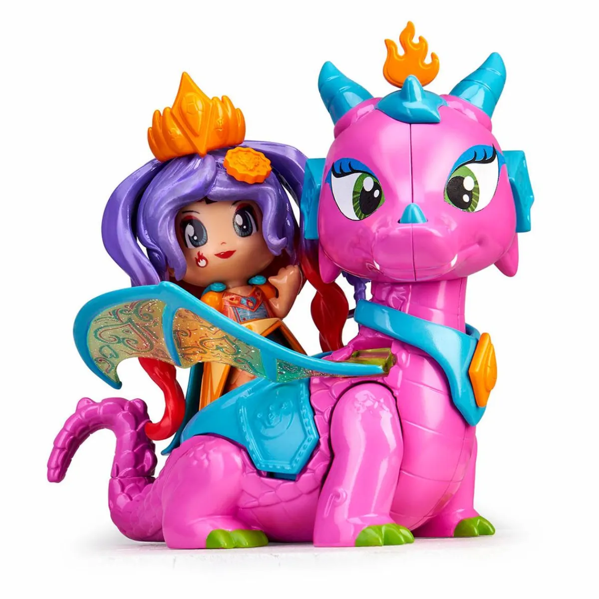 FAMOSA Coleccionables Y Mini Mundos*Pinypon - Reina y Dragón - Figuras Queens Dragon