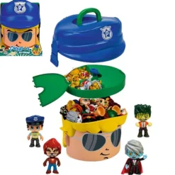 PINYPON Coleccionables Y Mini Mundos*Action - Contenedor policía y monstruos
