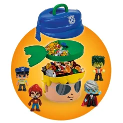 PINYPON Coleccionables Y Mini Mundos*Action - Contenedor policía y monstruos