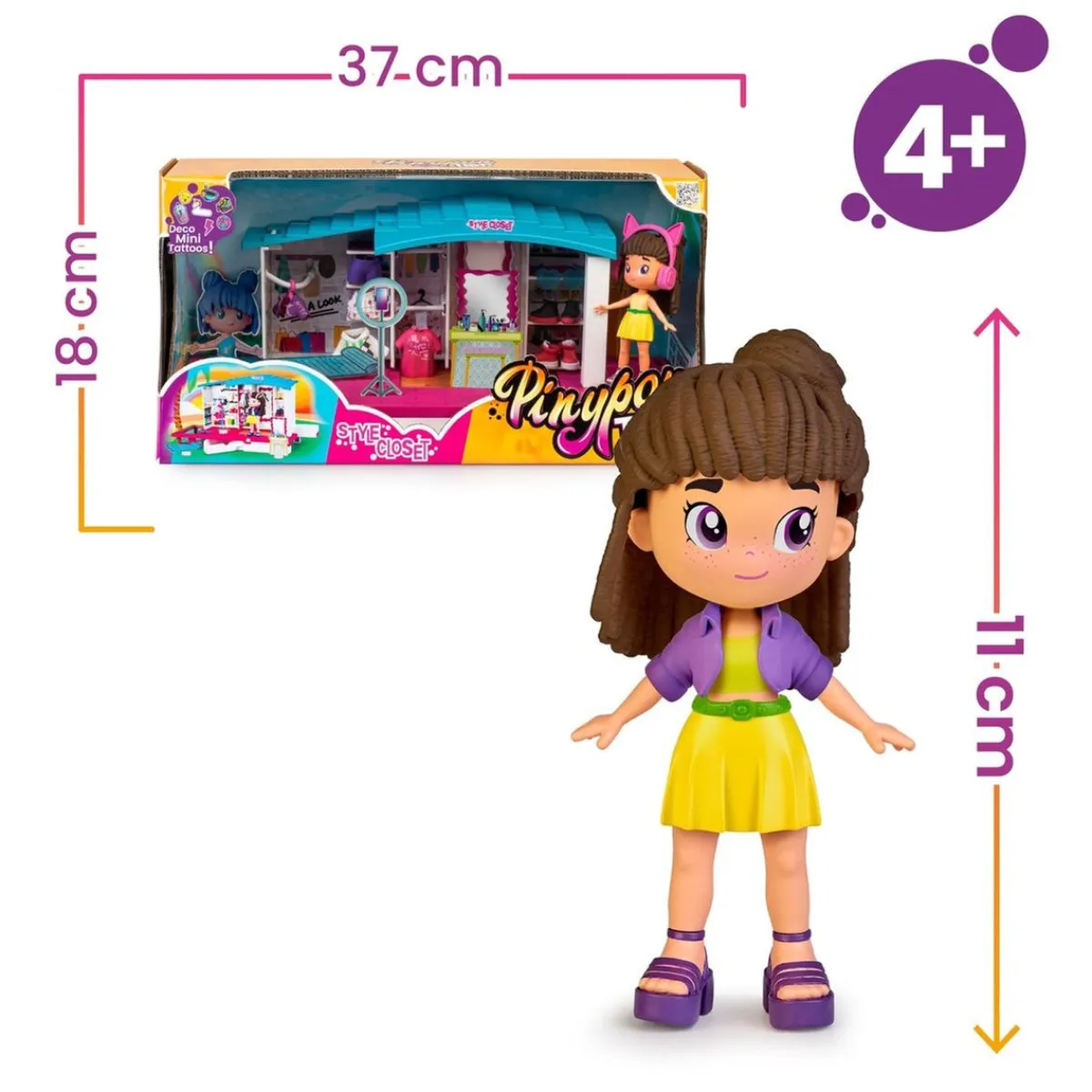 PINYPON Coleccionables Y Mini Mundos*Top - Style Closet Playset con figura y accesorios