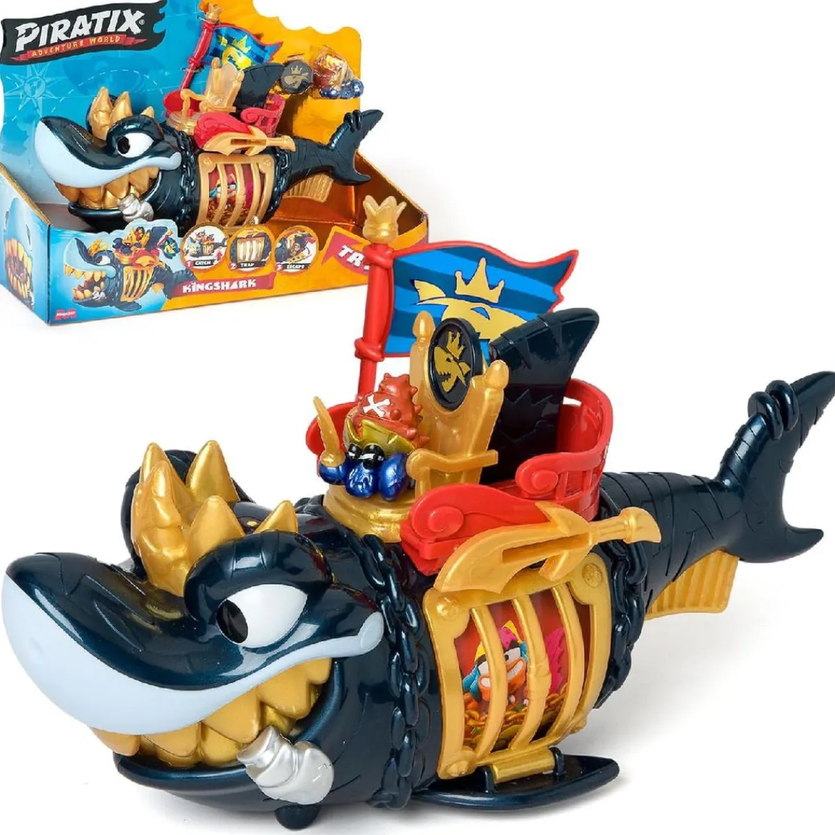PIRATIX Figuras De Acción*- King Shark Golden Teeth