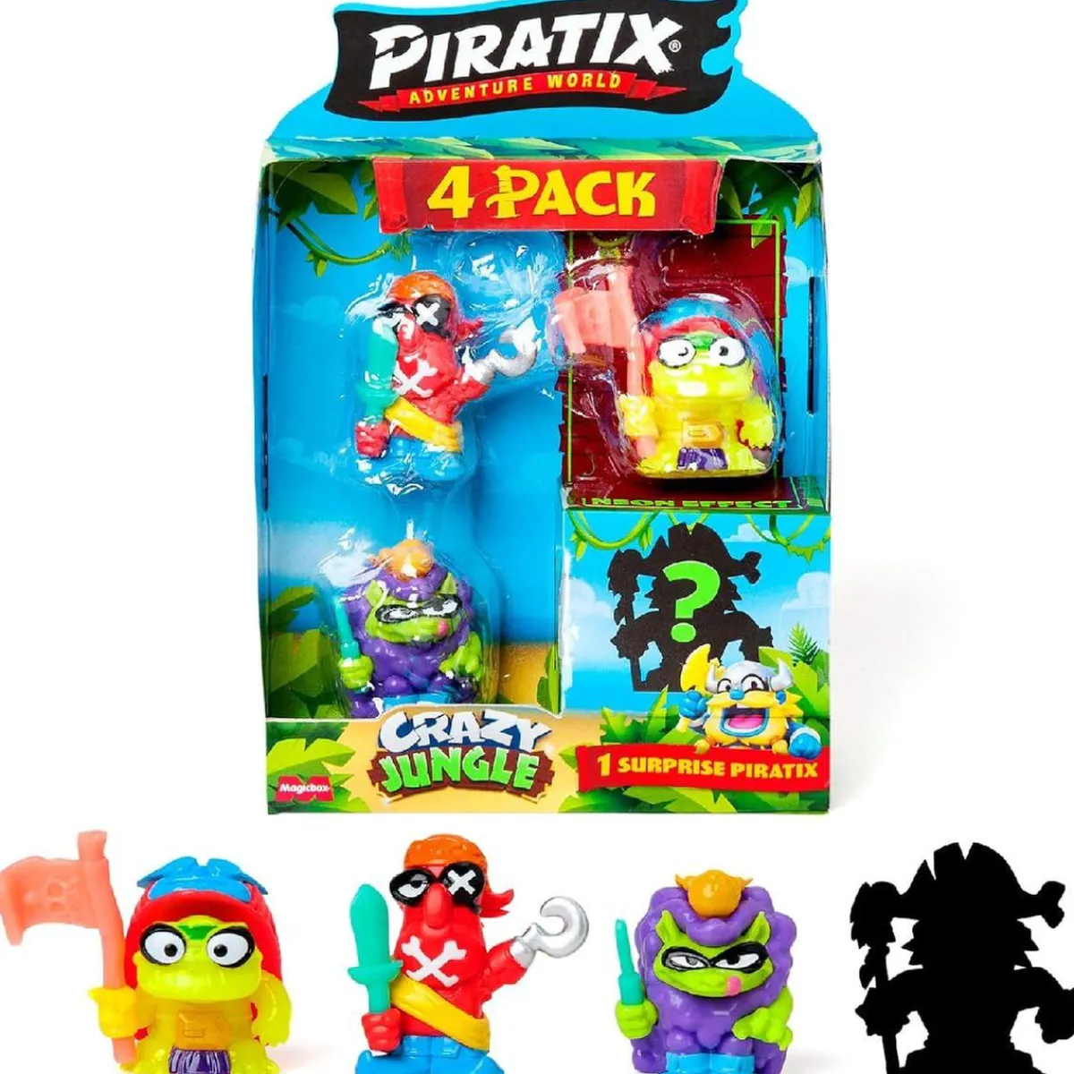 PIRATIX Figuras De Acción*Crazy Jungle - Pack de 4 (varios modelos)