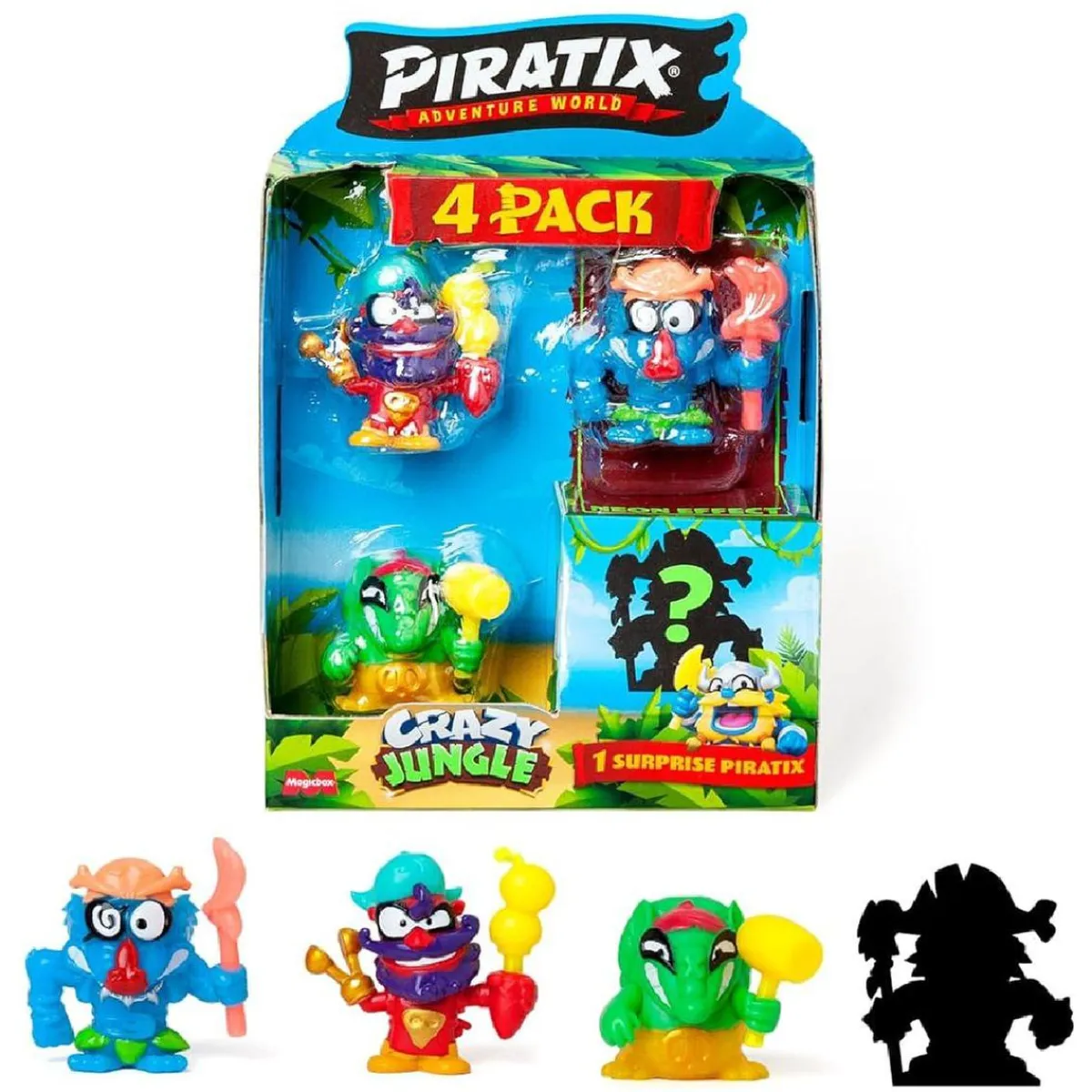 PIRATIX Figuras De Acción*Crazy Jungle - Pack de 4 (varios modelos)