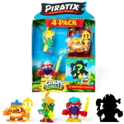 PIRATIX Figuras De Acción*Crazy Jungle - Pack de 4 (varios modelos)