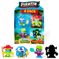 PIRATIX Figuras De Acción*Crazy Jungle - Pack de 4 (varios modelos)