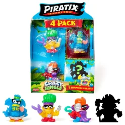 PIRATIX Figuras De Acción*Crazy Jungle - Pack de 4 (varios modelos)
