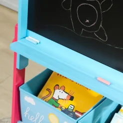 AIYAPLAY Arte Y Manualidades*Pizarra 2 en 1 con cajas de tela Azul