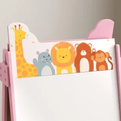 AIYAPLAY Arte Y Manualidades*Pizarra 2 en 1 con cajas de tela Rosa