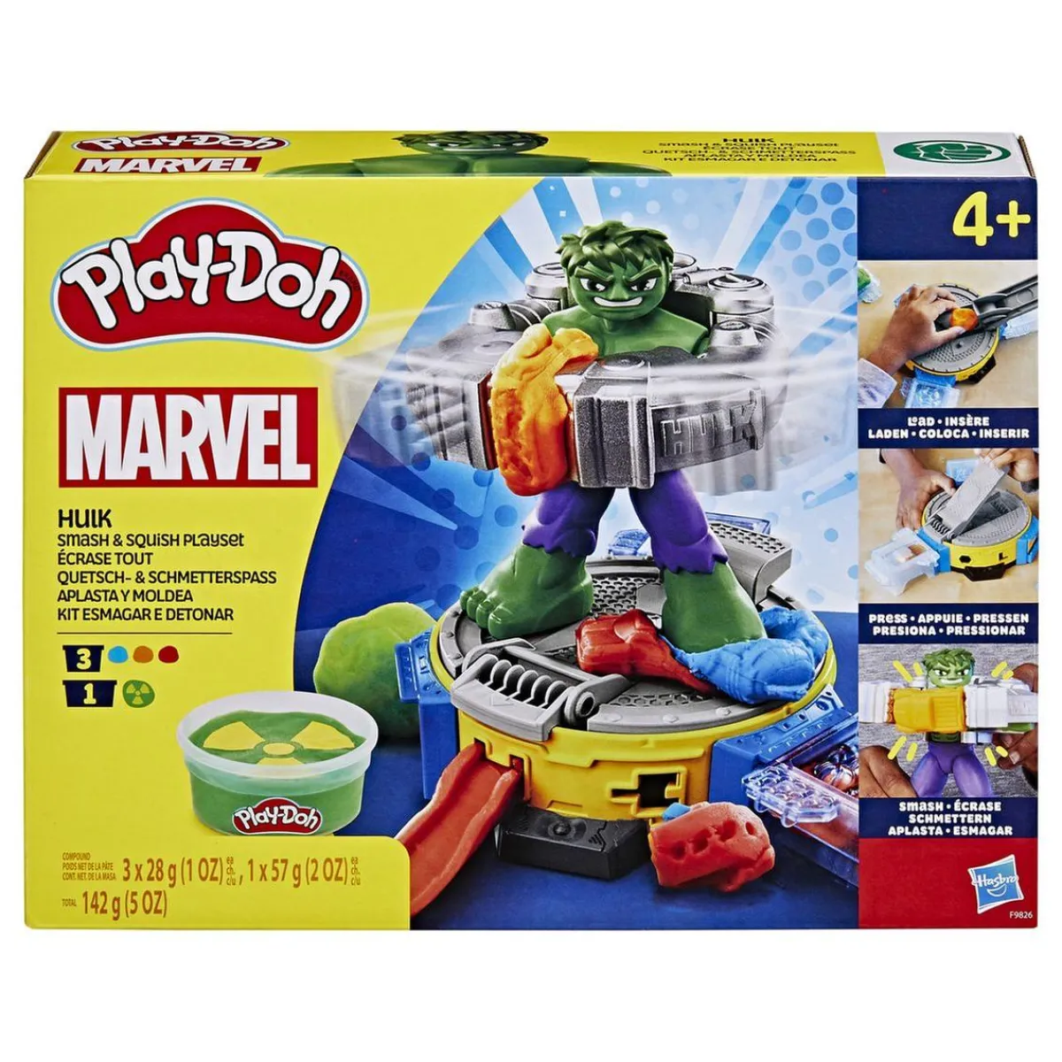 HASBRO IBERIA Steam|Arte Y Manualidades*Play-Doh - Hulk Aplasta y moldea