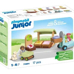 PLAYMOBIL Juguetes De Construcción*- Juguete mercado ecológico y carretilla elevadora