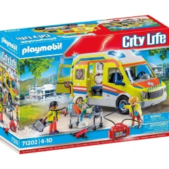 PLAYMOBIL Juguetes De Construcción*- City Life Ambulancia con luz y sonido ㅤ