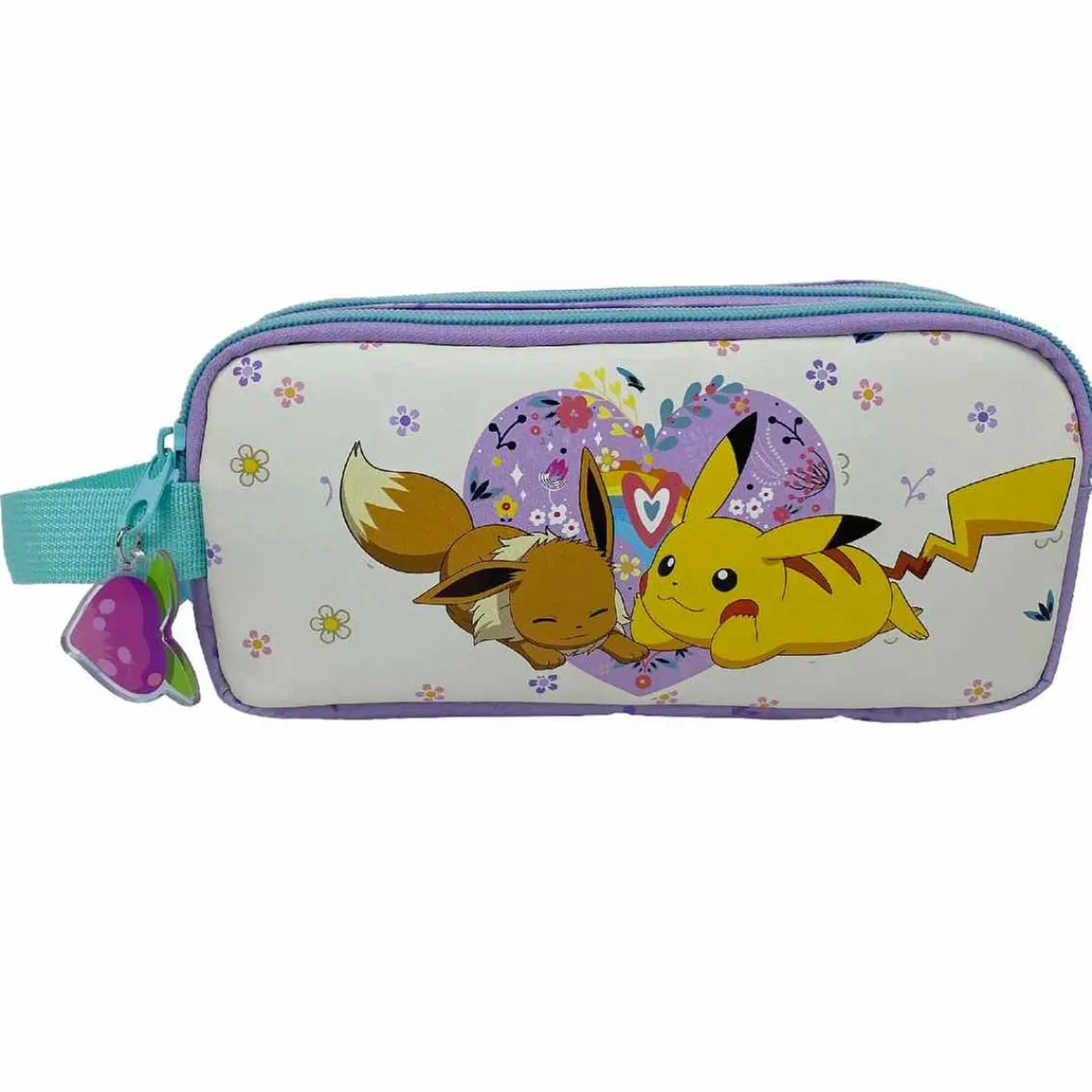 C Y P BRANDS Material Escolar*Pokémon - Portatodo triple - Colección Flowers