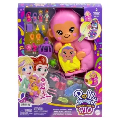 MATTEL Coleccionables Y Mini Mundos*Polly Pocket - Juego cofre muñeca mama mono