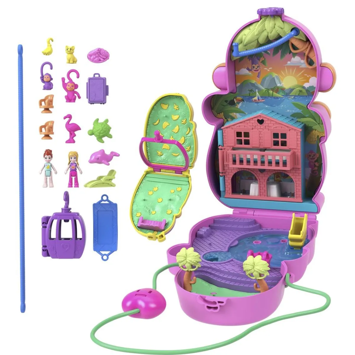 MATTEL Coleccionables Y Mini Mundos*Polly Pocket - Juego cofre muñeca mama mono