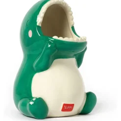 TOYS "R" US Estilo De Vida*Portalápices de cerámica de escritorio, pintado a mano, tema Dino ㅤ