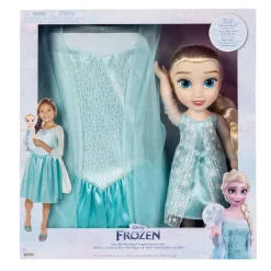 PRINCESAS DISNEY Muñecas*- Muñeca Elsa + Vestido (4-6 años)