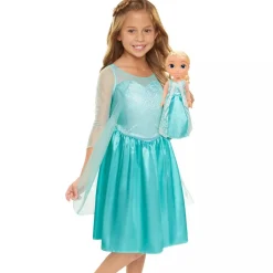 PRINCESAS DISNEY Muñecas*- Muñeca Elsa + Vestido (4-6 años)