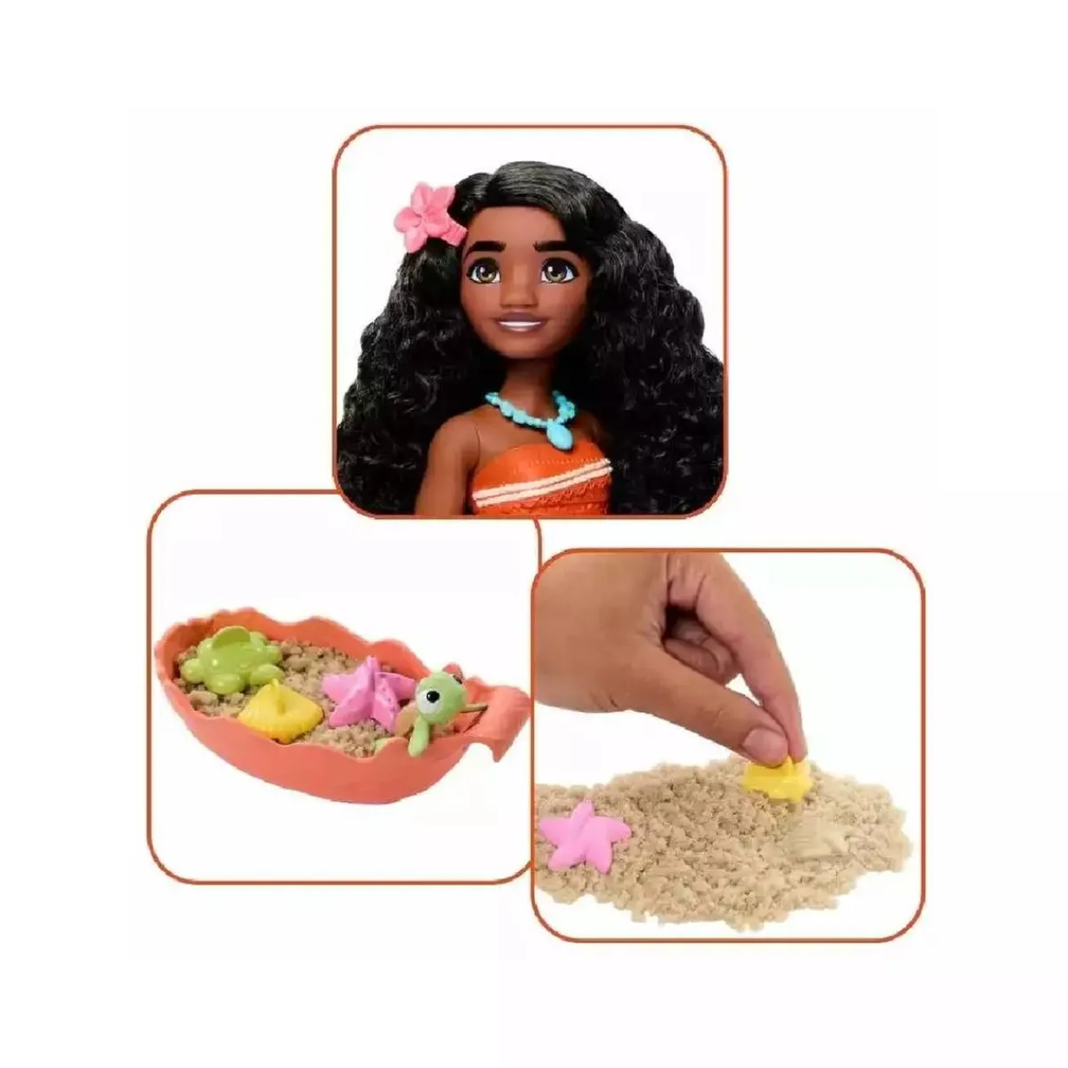 PRINCESAS DISNEY Muñecas*- Vaiana con animalitos marinos