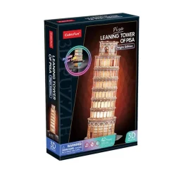 WORLD BRANDS Juegos Y Puzzles*Puzzle 3D night edition - Torre de Pisa LED