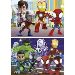 EDUCA BORRAS Juegos Y Puzzles*Puzzle 2x48 piezas: Spidey y sus increíbles amigos ㅤ