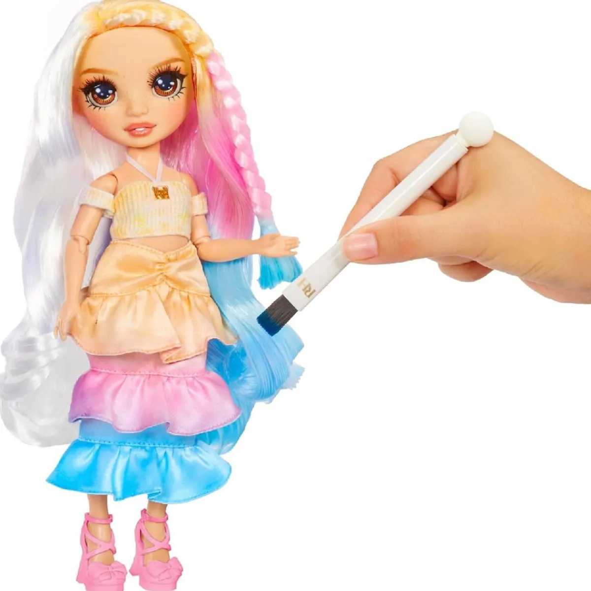 RAIMBOW HIGH Muñecas*Rainbow High - Watercolor & Create DIY - Muñeca ojos castaños