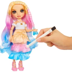 RAIMBOW HIGH Muñecas*Rainbow High - Watercolor & Create DIY - Muñeca ojos castaños