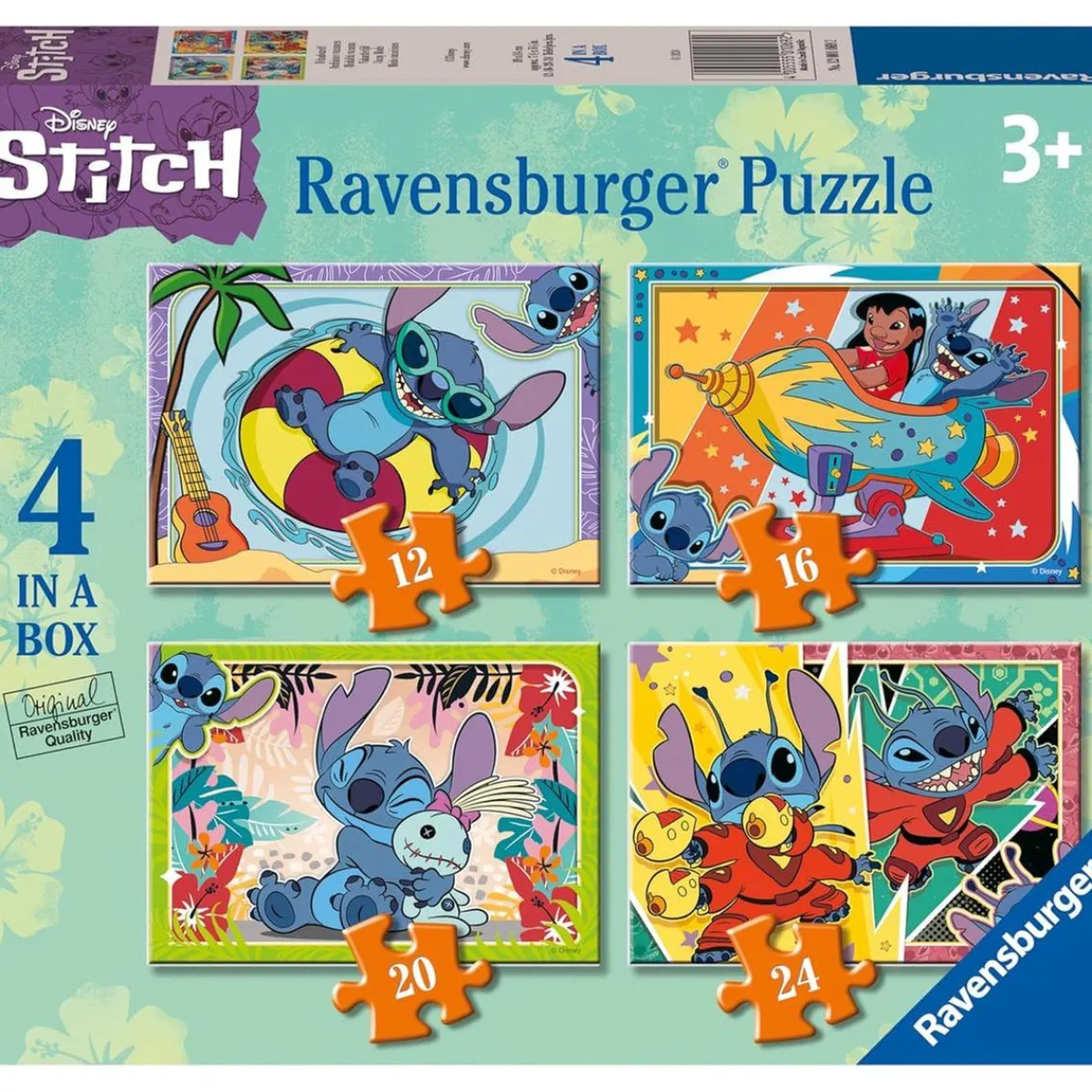 RAVENSBURGER Juegos Y Puzzles*- Puzzle Disney Stitch 4 in a box