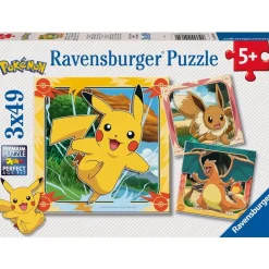 RAVENSBURGER IBÉRICA Juegos Y Puzzles*Ravensburger - 3 puzzles 49 piezas Pokémon