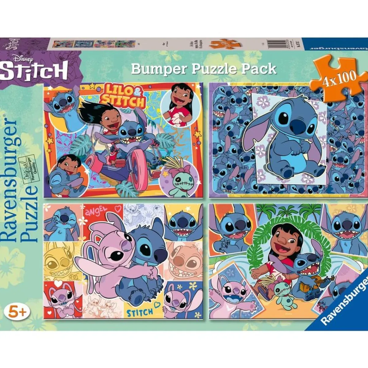 RAVENSBURGER IBÉRICA Juegos Y Puzzles*Ravensburger - 4 puzzles 100 piezas Stitch