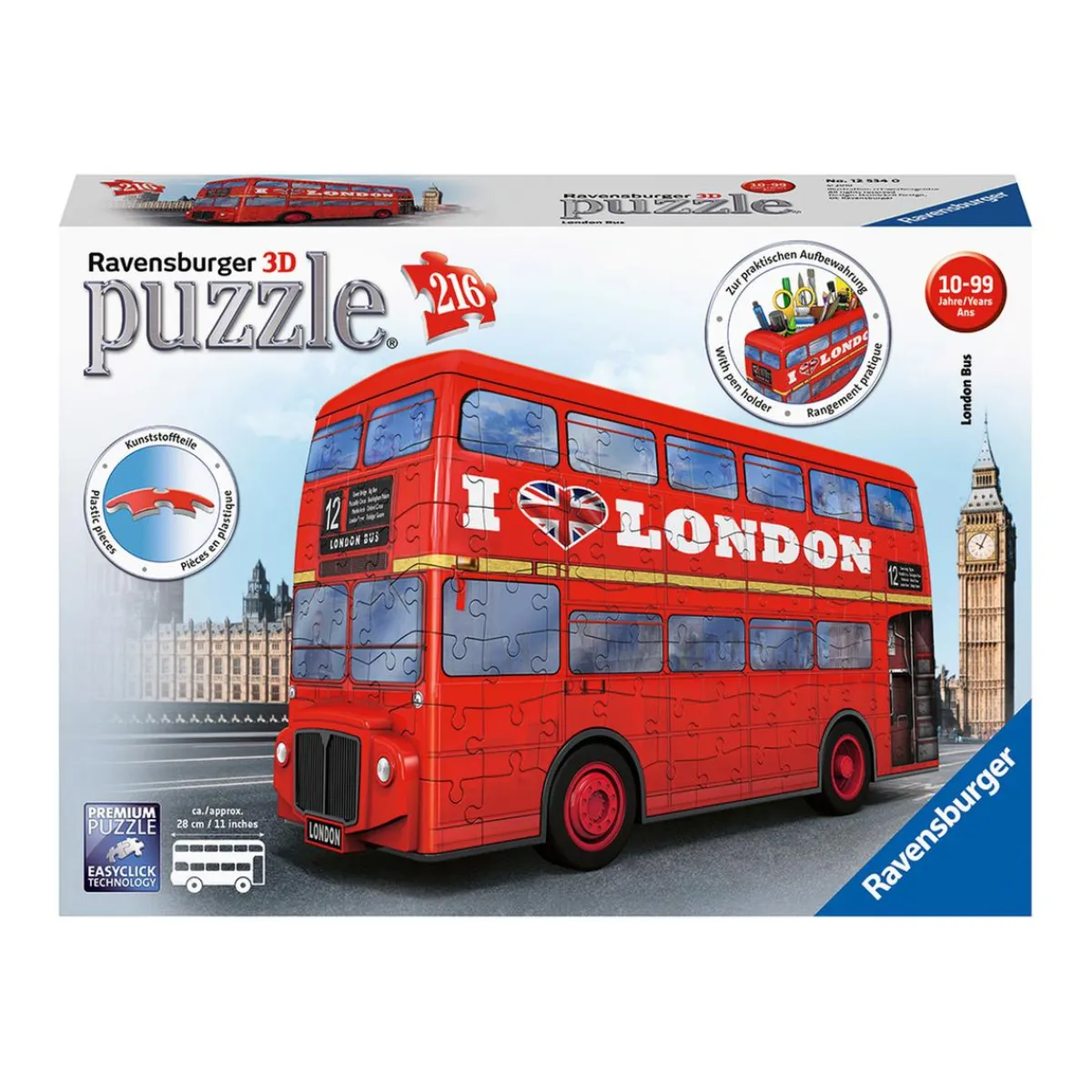 RAVENSBURGER Juegos Y Puzzles*- Autobús de Londres - Puzzle 3D 216 Piezas