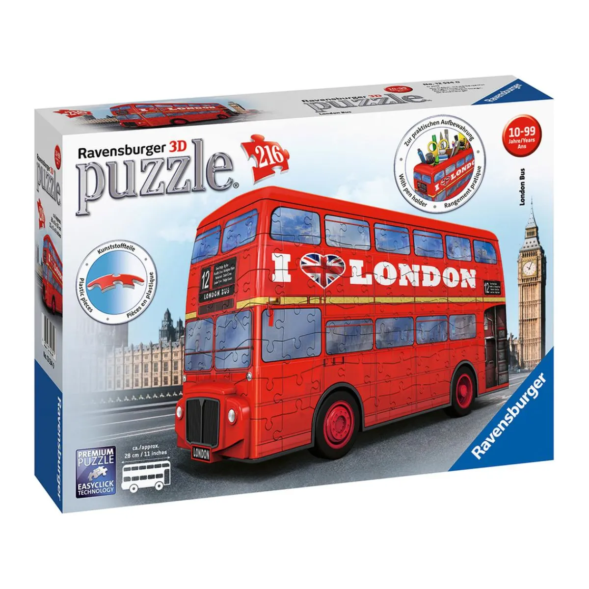 RAVENSBURGER Juegos Y Puzzles*- Autobús de Londres - Puzzle 3D 216 Piezas