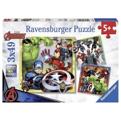 RAVENSBURGER IBÉRICA Juegos Y Puzzles*Ravensburger - Avengers - Pack 3 puzzles 49 piezas