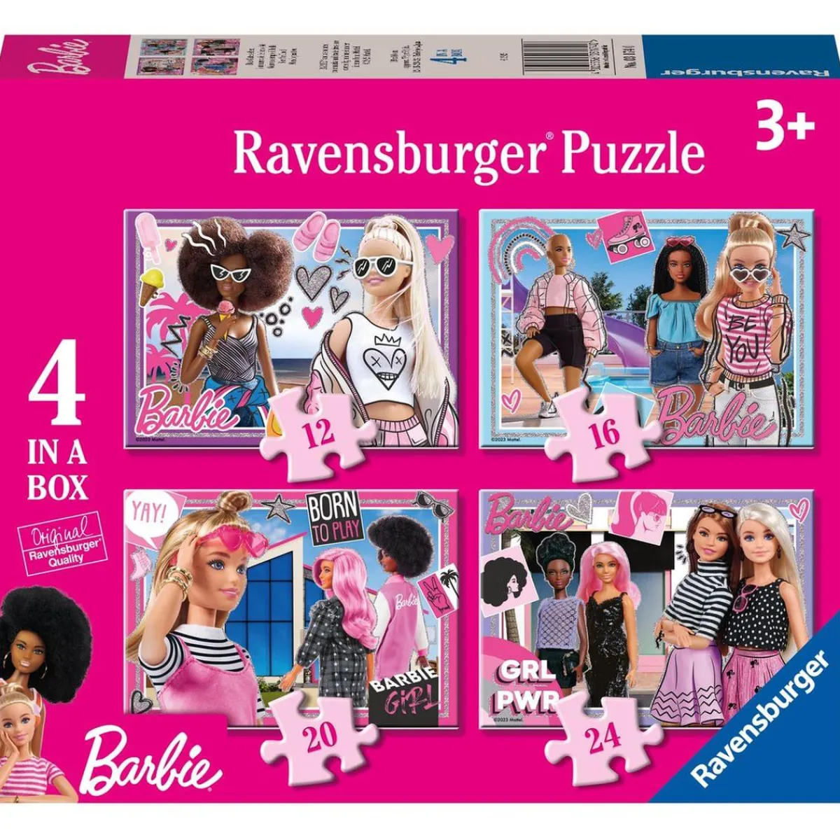 RAVENSBURGER Juegos Y Puzzles*- Barbie - Puzzle infantil 4 in a box