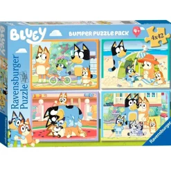 RAVENSBURGER IBÉRICA Juegos Y Puzzles*Ravensburger - Bluey - Puzzle Bluey colección 4x42 piezas para niños ㅤ