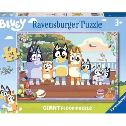 RAVENSBURGER IBÉRICA Juegos Y Puzzles*Ravensburger - Bluey - Puzzle gigante de suelo Bluey, colección 24 piezas para niños ㅤ