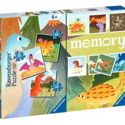 RAVENSBURGER IBÉRICA Friki Zone|Juegos Y Puzzles*Ravensburger - Dinosaurios Memory y Puzzle multipack, cartas y piezas variadas ㅤ
