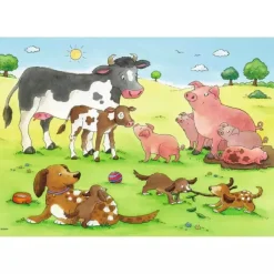 RAVENSBURGER IBÉRICA Juegos Y Puzzles*Ravensburger - Familias animales - Puzzles 2x12 piezas