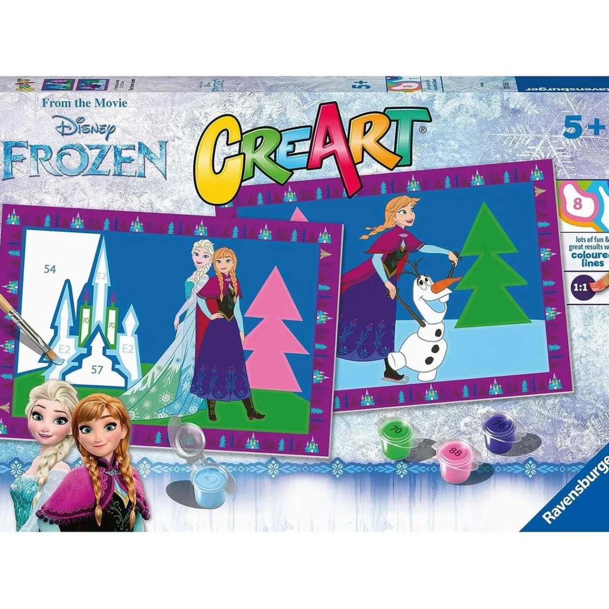 RAVENSBURGER IBÉRICA Arte Y Manualidades*Ravensburger - Frozen - Kit de pintura por números Frozen serie Junior ㅤ