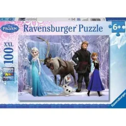 RAVENSBURGER IBÉRICA Juegos Y Puzzles*Ravensburger - Frozen - Puzzle XXL del Reino de la Reina de las Nieves, 100 piezas ㅤ