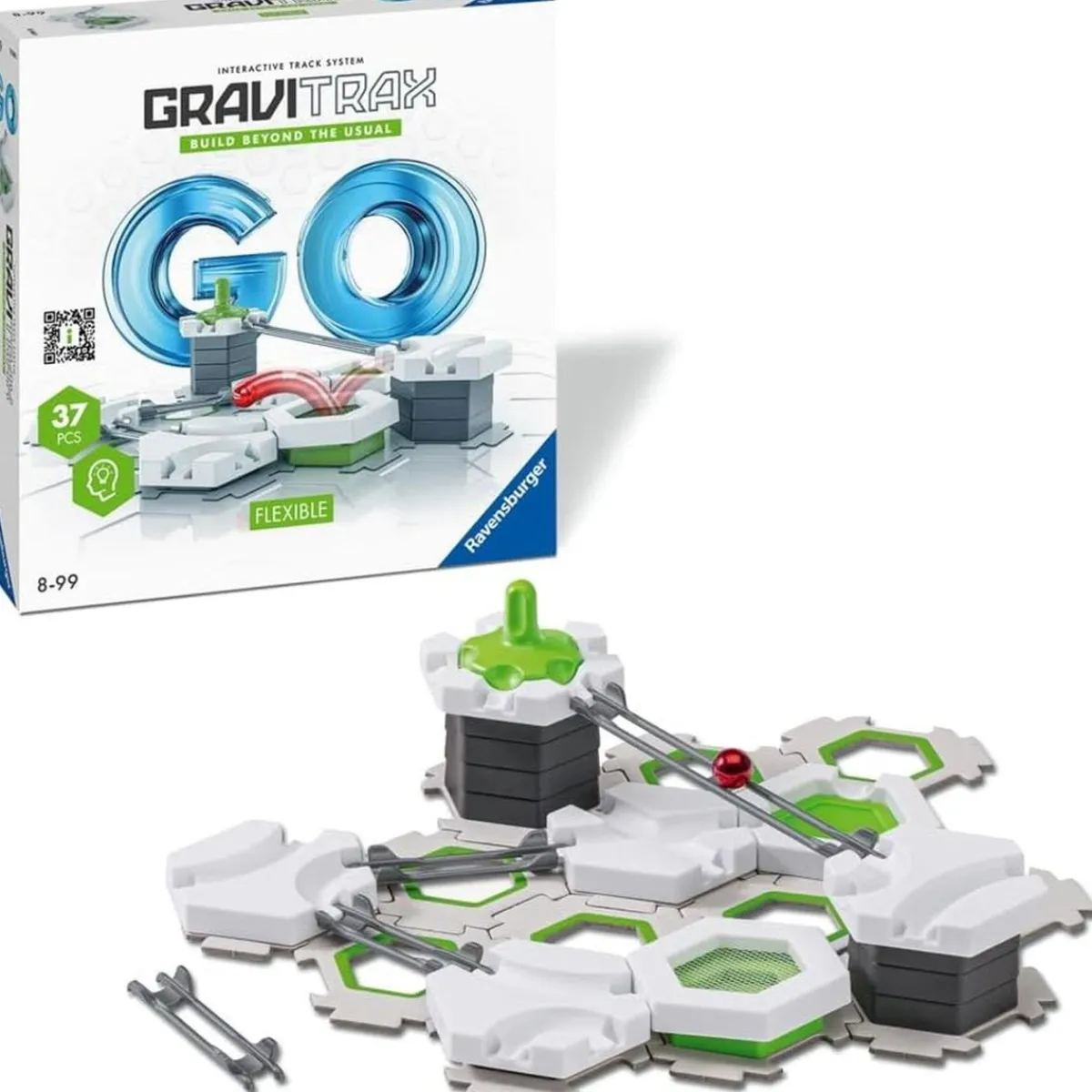 RAVENSBURGER IBÉRICA Steam*Ravensburger - GraviTrax GO Flexible, Sistema Versátil de Pistas de Canicas ㅤ