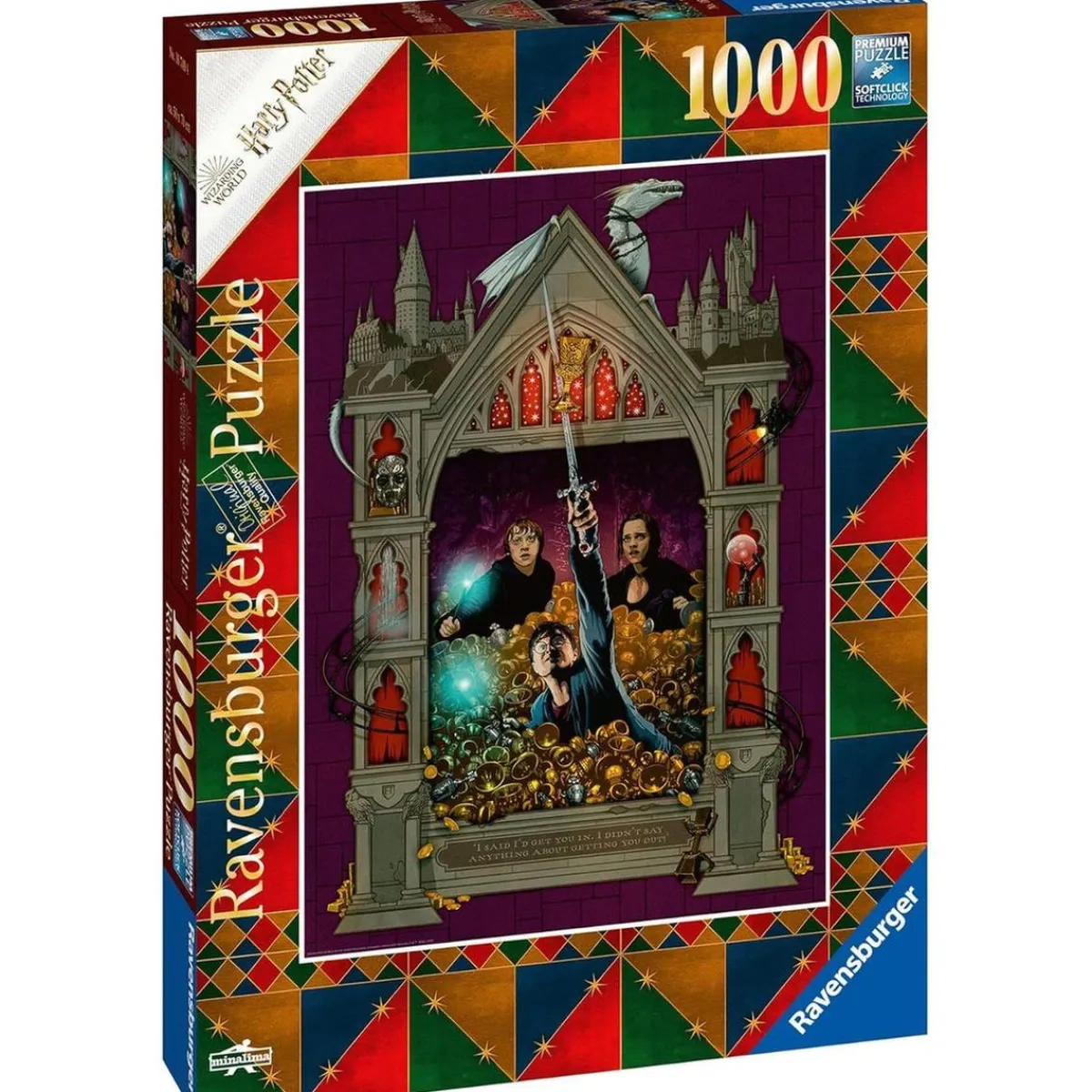 RAVENSBURGER IBÉRICA Juegos Y Puzzles*Ravensburger - Harry Potter - Puzzle de 1000 piezas, Harry Potter y las reliquias de la muerte ㅤ