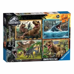 RAVENSBURGER IBÉRICA Juegos Y Puzzles*Ravensburger - Jurassic World - Pack 4 puzzles 100 piezas
