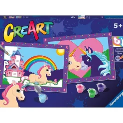 ABYSSE CORP Arte Y Manualidades*Ravensburger - Kit para pintar por números: unicornios con tablas preimpresas y colores ㅤ